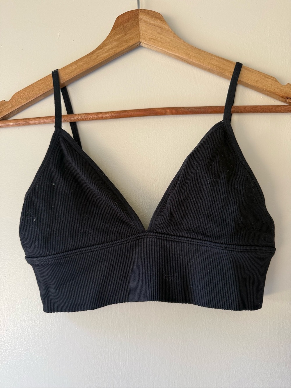 Abercrombie Seamless Ribbed Black Bralette
